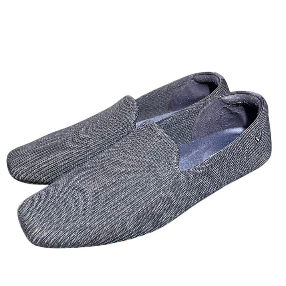 VIVAIA Loafers Womens 39.5‎ Navy Blue Square Toe Knit Sustainable Flats